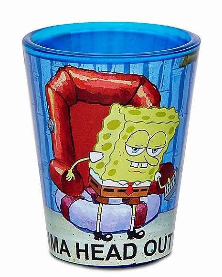 Television * Hot Sale Spongebob Squarepants Meme Shot Glass 2 Oz. Nickelodeon Blue