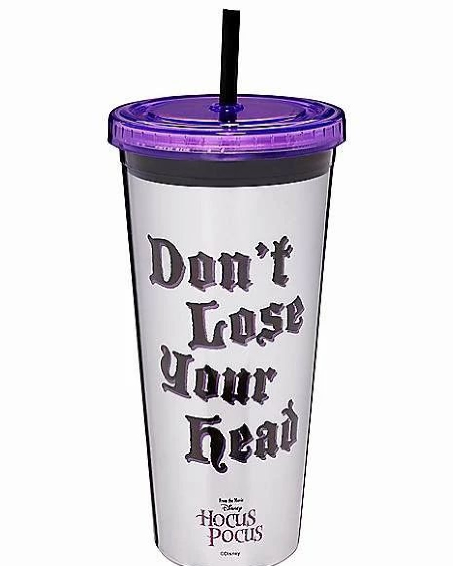 Halloween * Budget Don'T Lose Your Head Cup With Straw 20 Oz. Hocus Pocus