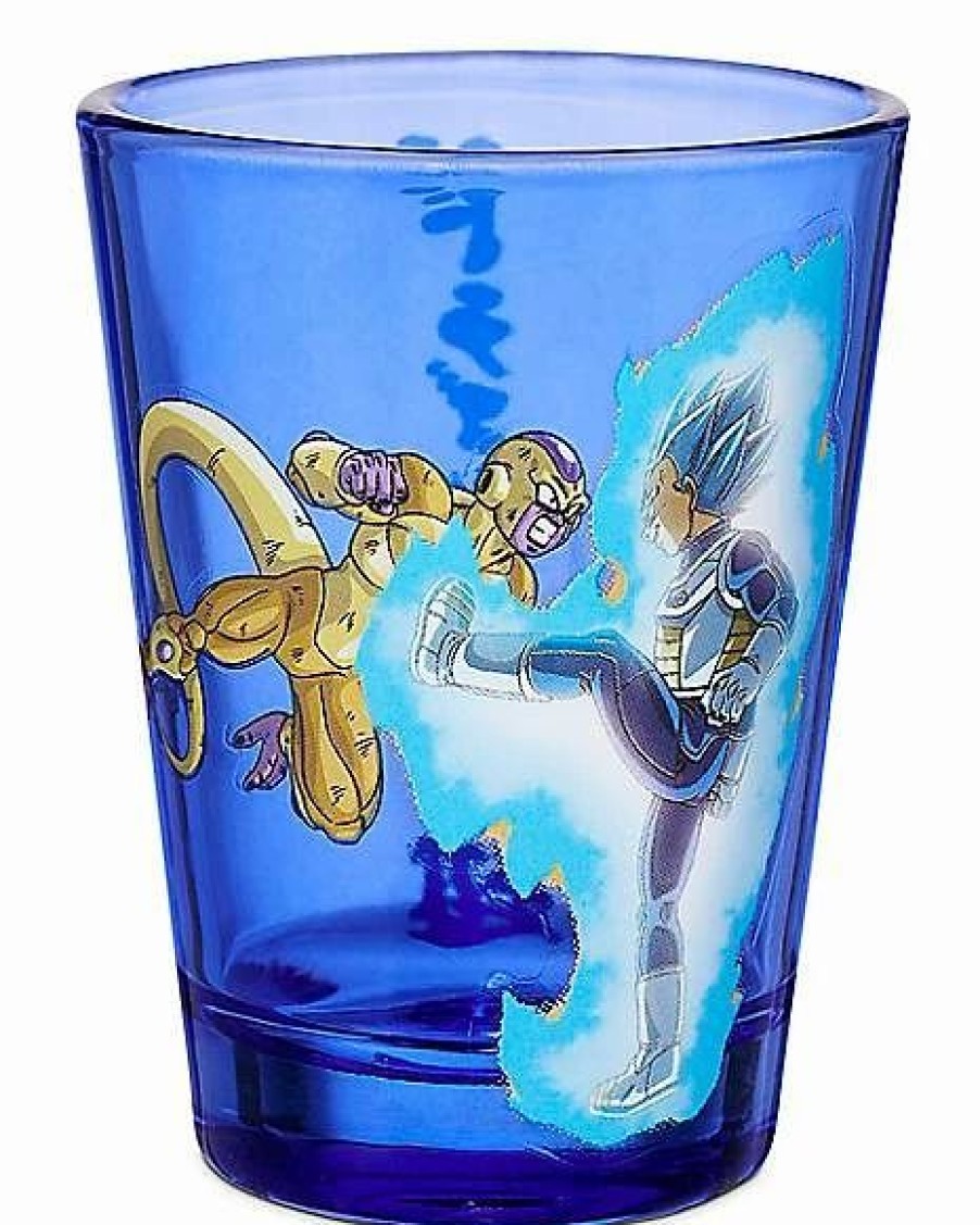 Anime * Brand New Vegeta Vs Frieza Shot Glass 2 Oz. Dragon Ball Z Blue