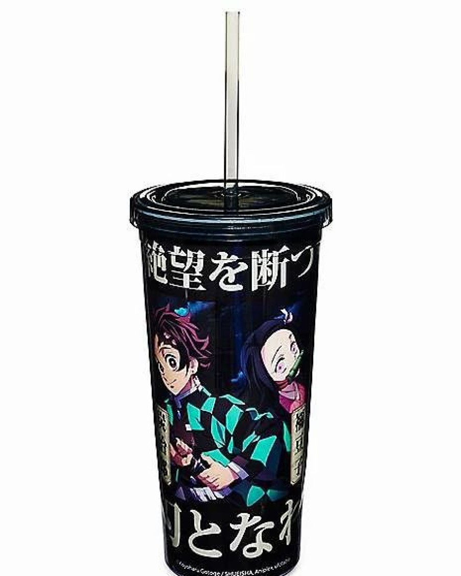 Anime * Deals Nezuko And Tanjiro Cup With Straw 20 Oz. Demon Slayer