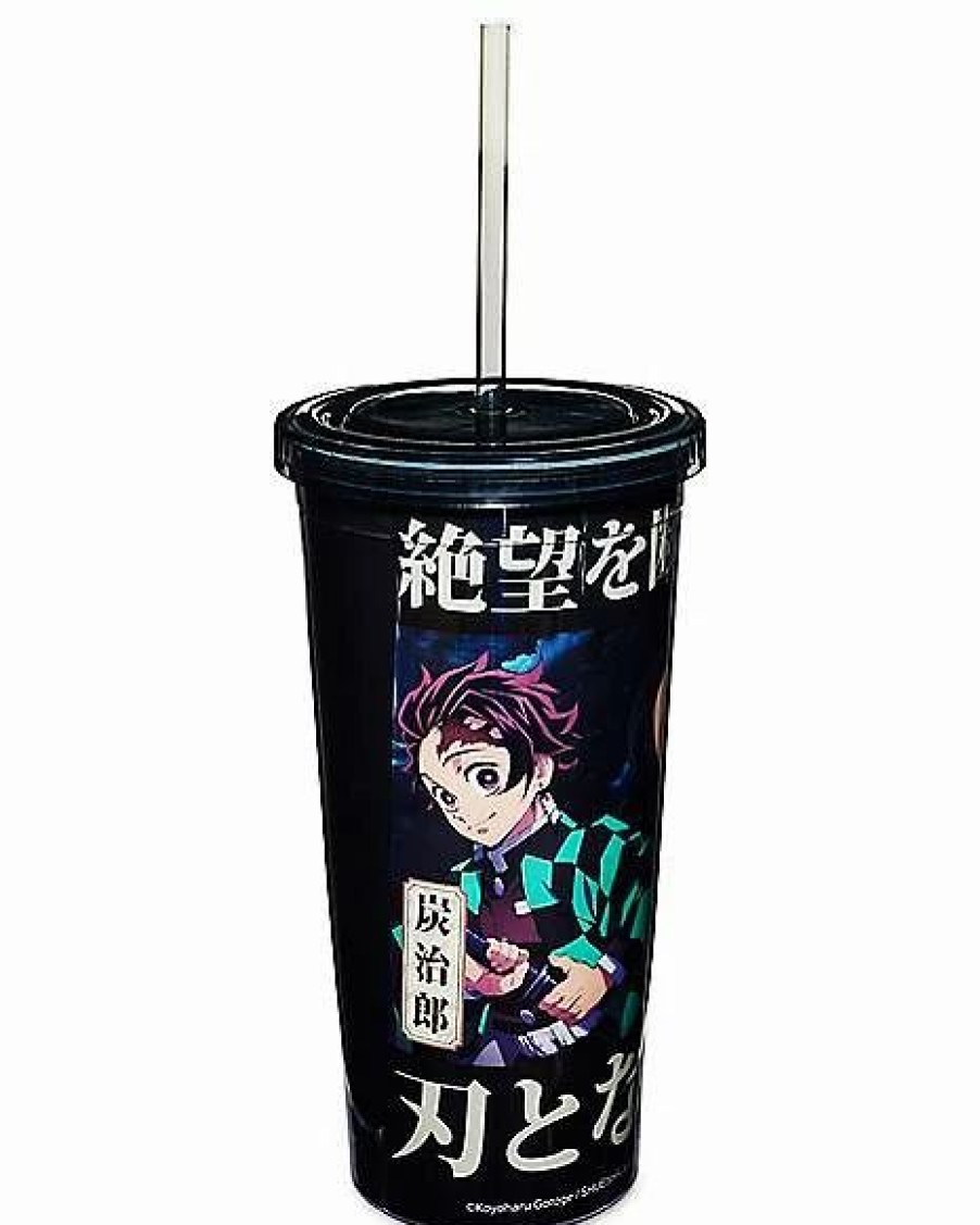 Anime * Deals Nezuko And Tanjiro Cup With Straw 20 Oz. Demon Slayer