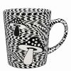 Coffee Mugs * Best Deal Mushroom Illusion Coffee Mug 17 Oz. Black And White