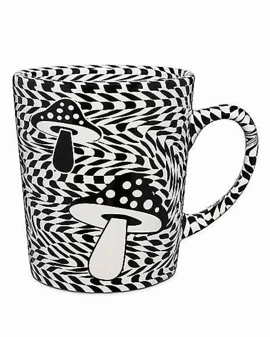 Coffee Mugs * Best Deal Mushroom Illusion Coffee Mug 17 Oz. Black And White