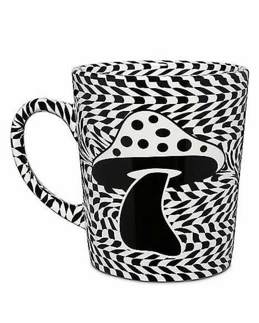 Coffee Mugs * Best Deal Mushroom Illusion Coffee Mug 17 Oz. Black And White