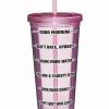 Plastic Drinkware * Deals Stay Hydrated Cup With Straw 20 Oz.