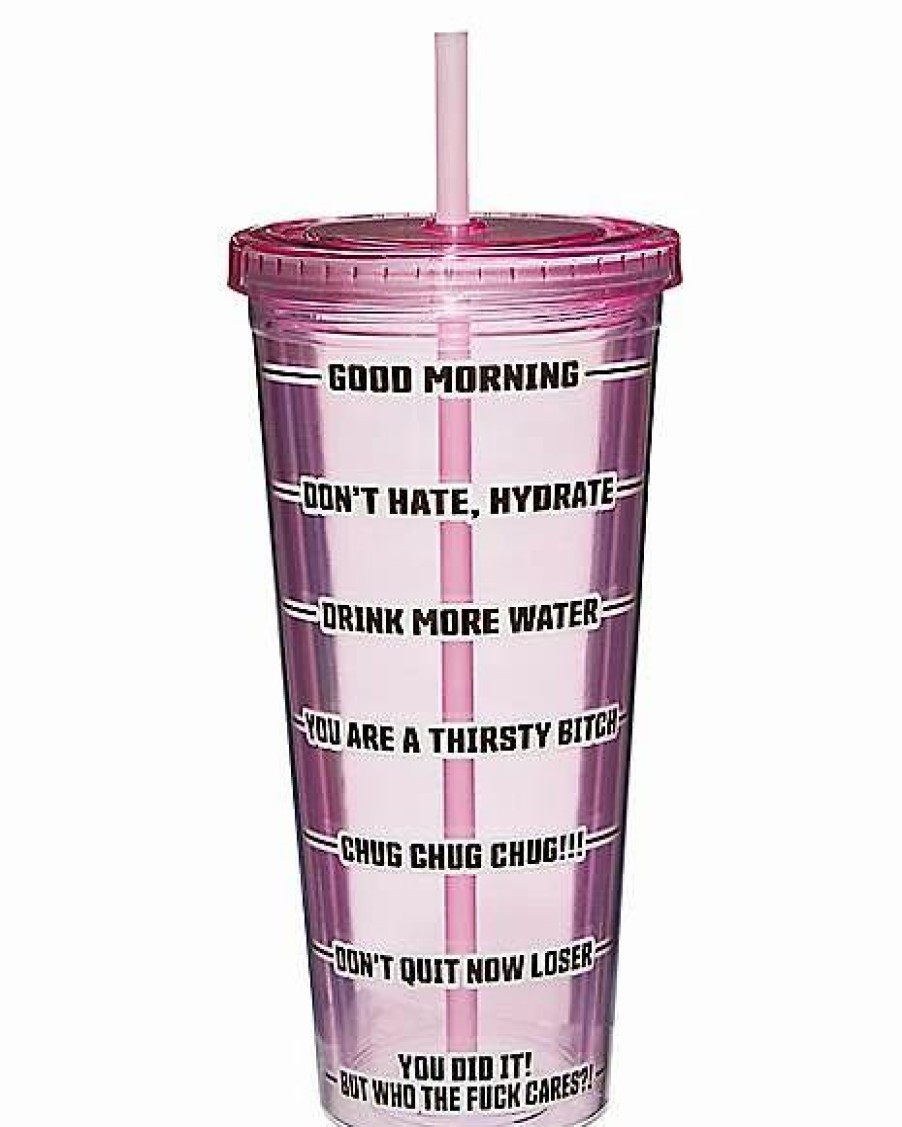 Plastic Drinkware * Deals Stay Hydrated Cup With Straw 20 Oz.