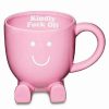 Christmas * Cheap Kindly Fuck Off Molded Feet Coffee Mug 19 Oz. Pink