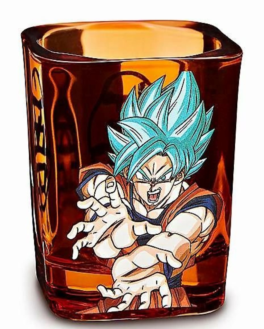 Anime * New Dragon Ball Z Square Shot Glass 2 Oz. Orange