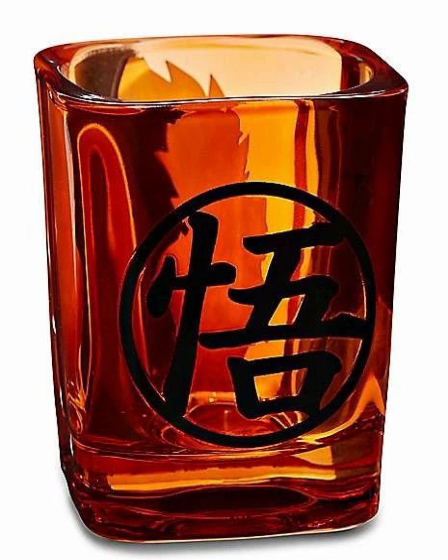 Anime * New Dragon Ball Z Square Shot Glass 2 Oz. Orange