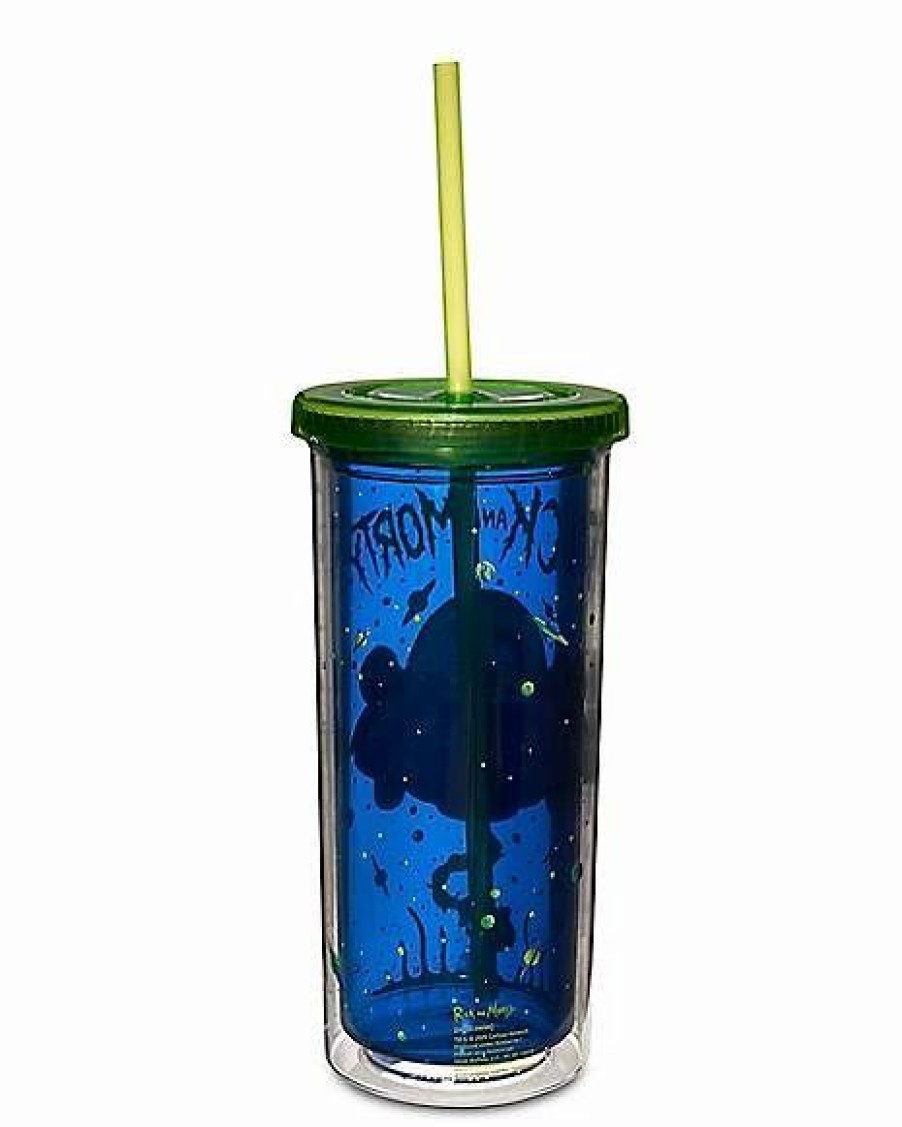 Television * Cheap Spaceship Rick And Morty Cup With Straw 29 Oz. Blue