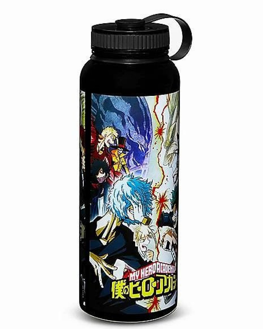 Anime * Outlet Battle My Hero Academia Water Bottle 40 Oz. Black