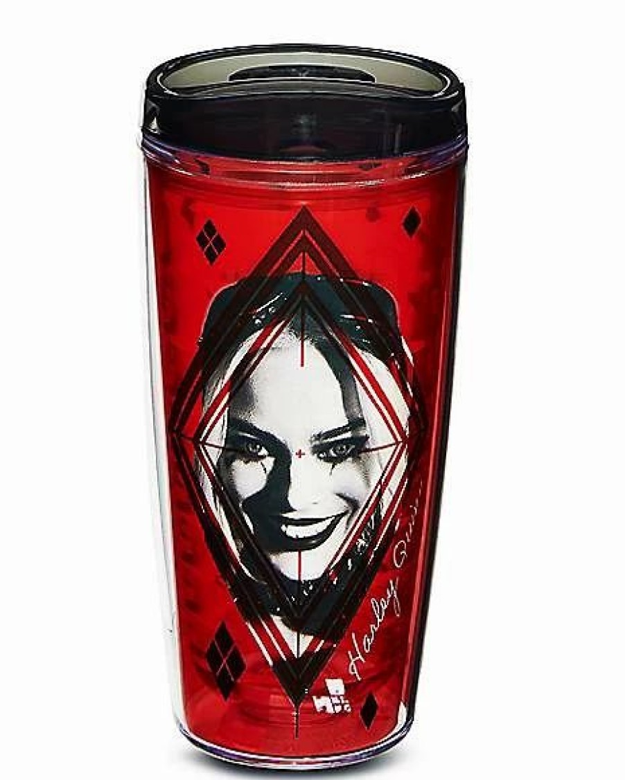 Halloween * Budget Harley Quinn Suicide Squad Travel Mug 16 Oz. Red