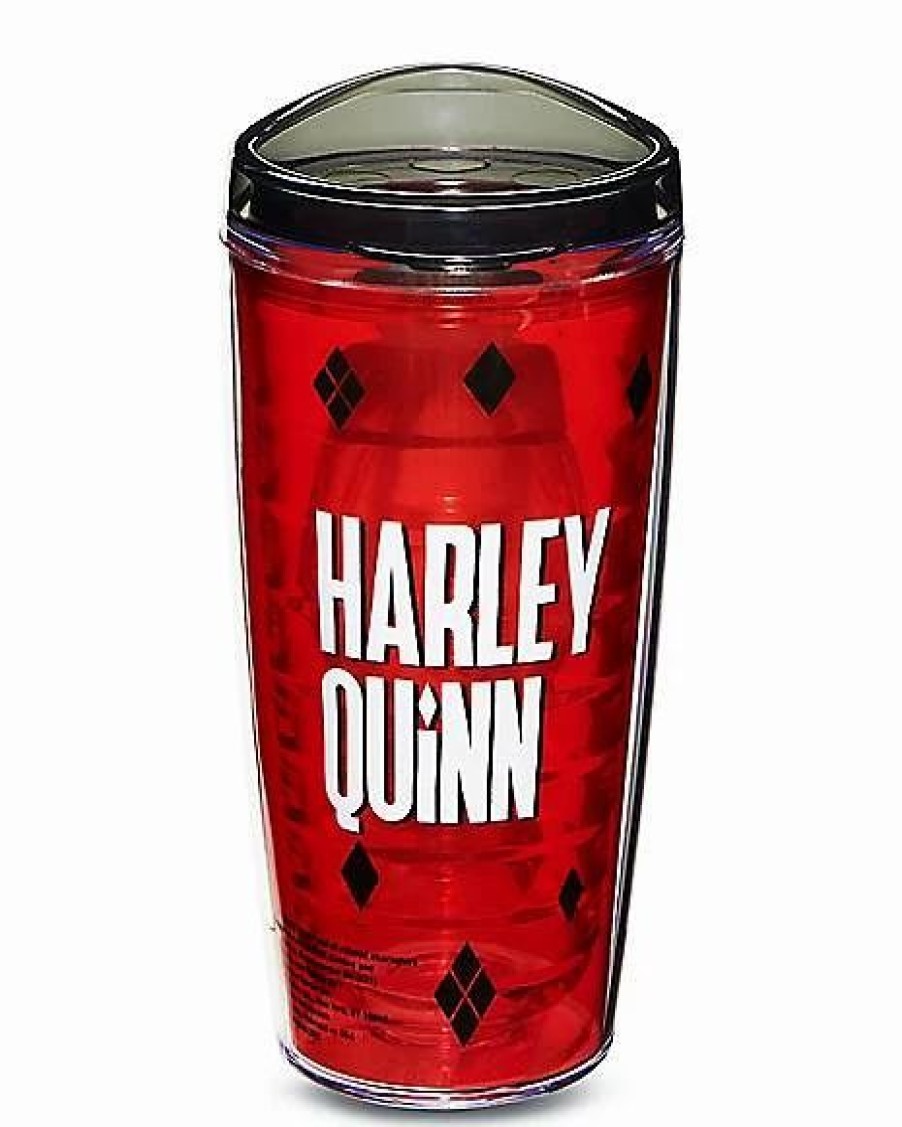 Halloween * Budget Harley Quinn Suicide Squad Travel Mug 16 Oz. Red