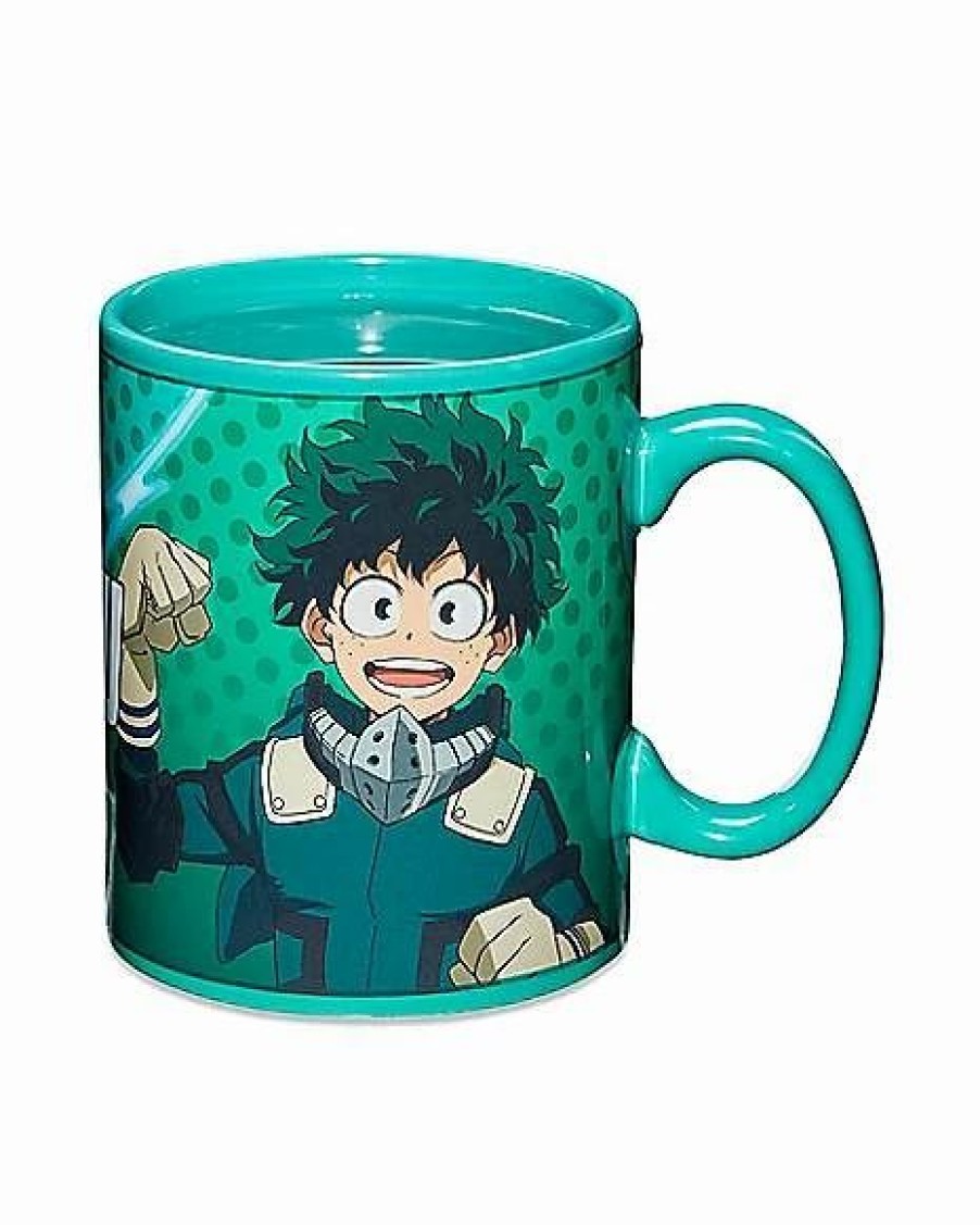 Anime * Best Sale Deku Heat Changing Coffee Mug 16 Oz. My Hero Academia Teal