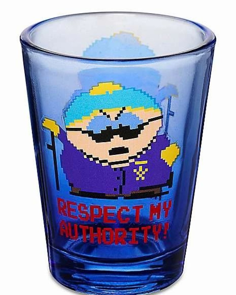 Christmas * Discount Respect My Authority Cartman Shot Glass 2 Oz. South Park Blue