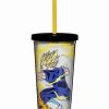 Anime * New Super Saiyan Fight Cup With Straw 20 Oz. Dragon Ball Z Yellow