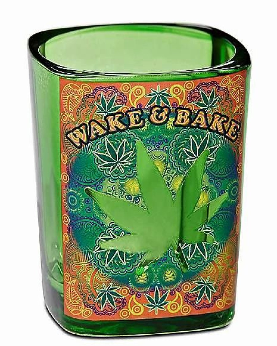 Shooters & Shot Glasses * Coupon Wake And Bake Shot Glass 2 Oz. Multi-Color