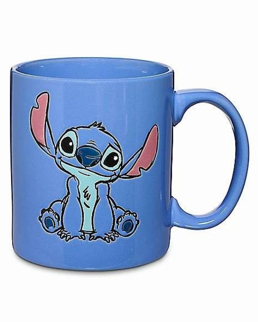 Movies * Wholesale Sitting Stitch Wax Resistant Coffee Mug 20 Oz. Lilo & Stitch Blue