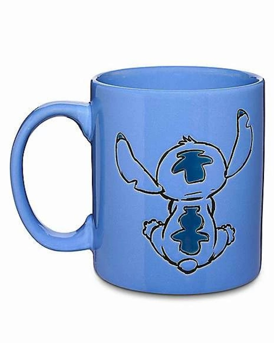 Movies * Wholesale Sitting Stitch Wax Resistant Coffee Mug 20 Oz. Lilo & Stitch Blue