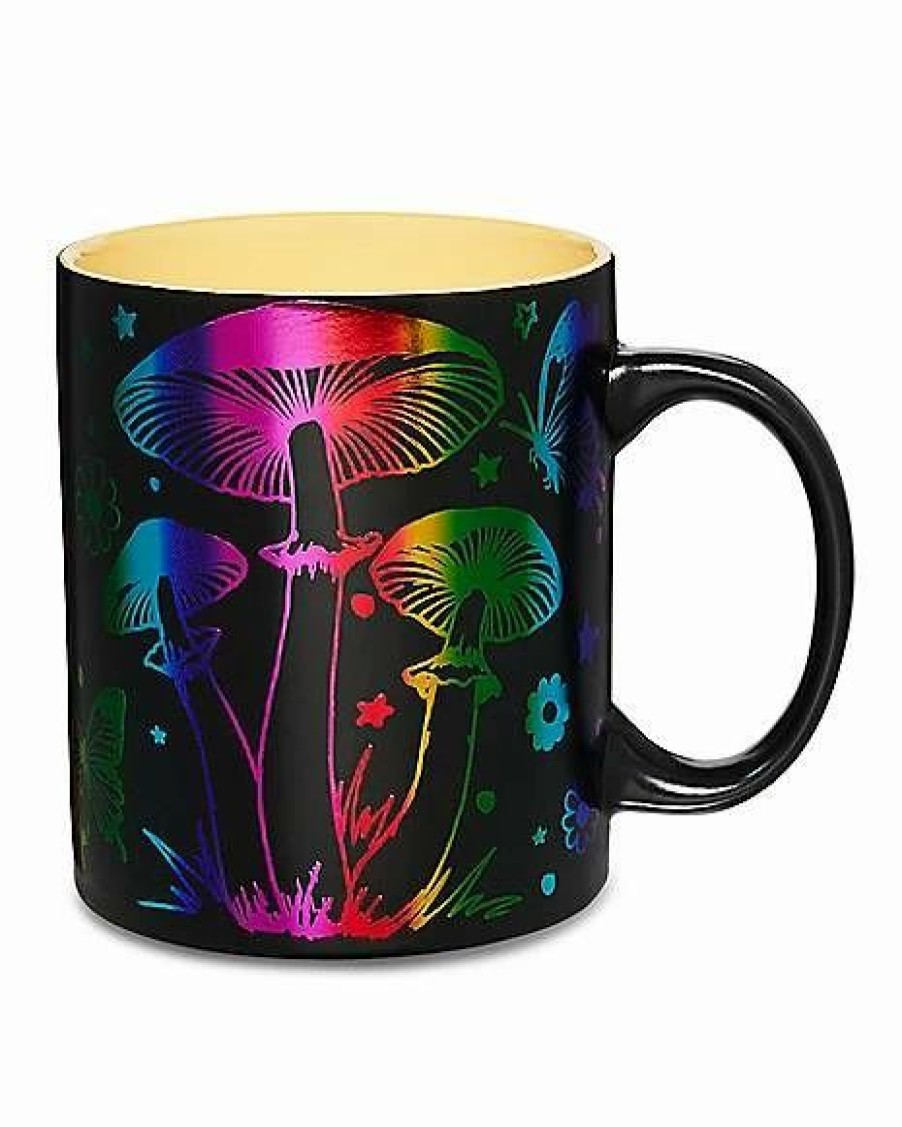 Coffee Mugs * Best Sale Luminescent Rainbow Mushroom Coffee Mug 20 Oz. Multi-Color