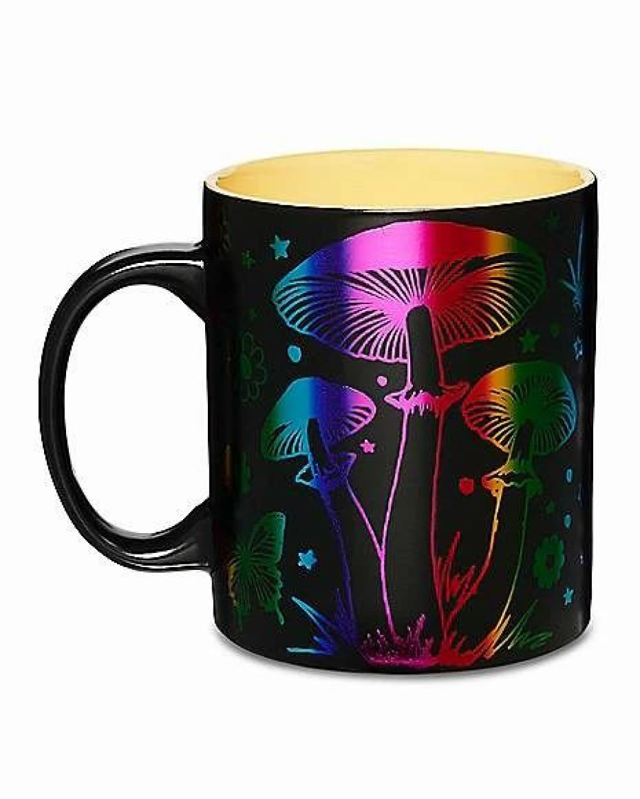 Coffee Mugs * Best Sale Luminescent Rainbow Mushroom Coffee Mug 20 Oz. Multi-Color