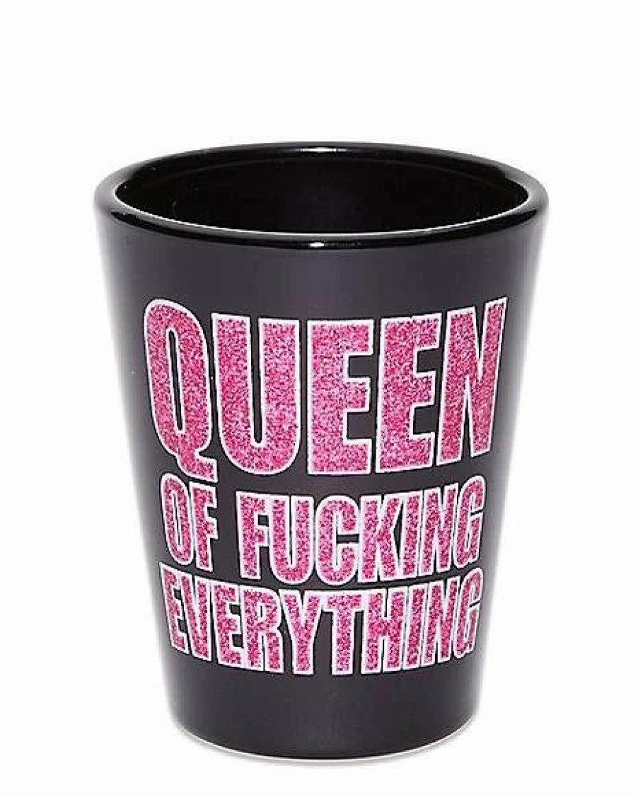 Shooters & Shot Glasses * Best Deal Queen Of Fucking Everything Shot Glass 2 Oz