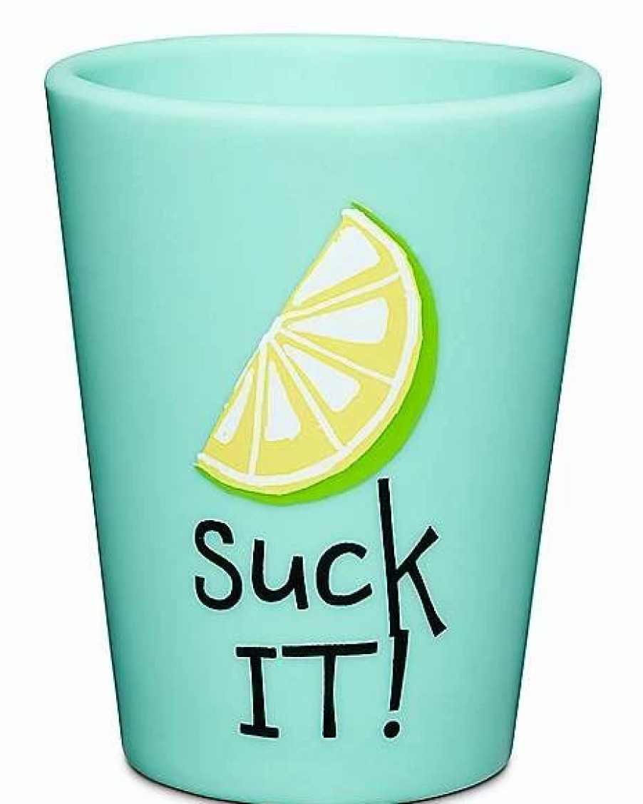 Christmas * New Suck It Shot Glass 1.5 Oz. Teal