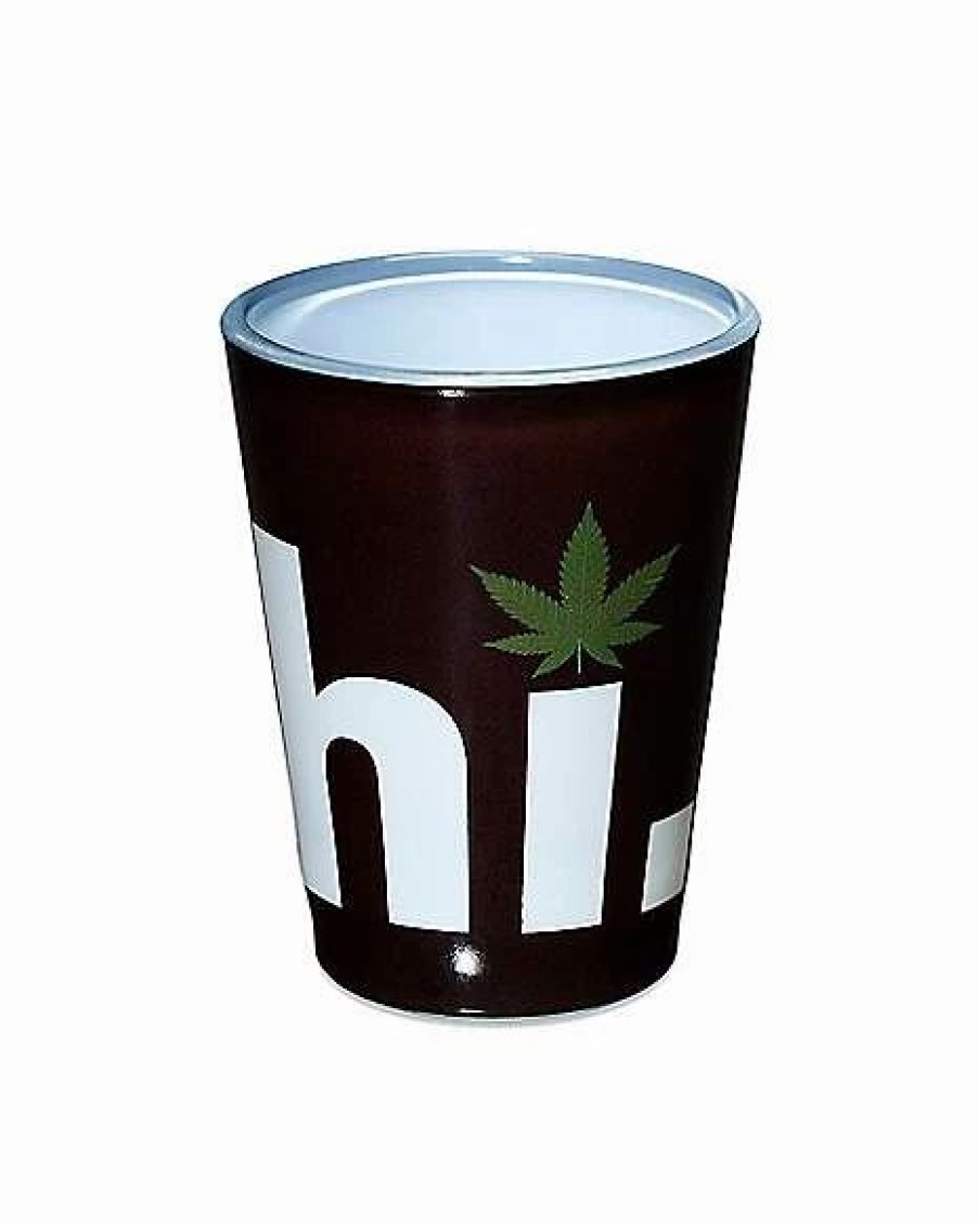 Shooters & Shot Glasses * Hot Sale Hi Weed Leaf Shot Glass 1.5 Oz