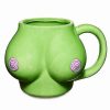 Coffee Mugs * Top 10 Alien Boobs Molded Coffee Mug 32 Oz. Green