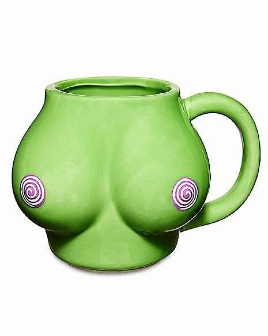 Coffee Mugs * Top 10 Alien Boobs Molded Coffee Mug 32 Oz. Green