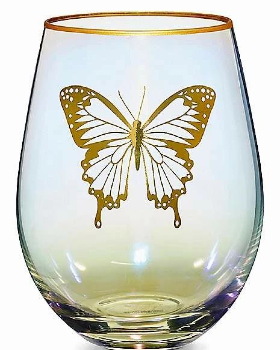 Christmas * Buy Butterfly Stemless Wine Glass Multi-Color