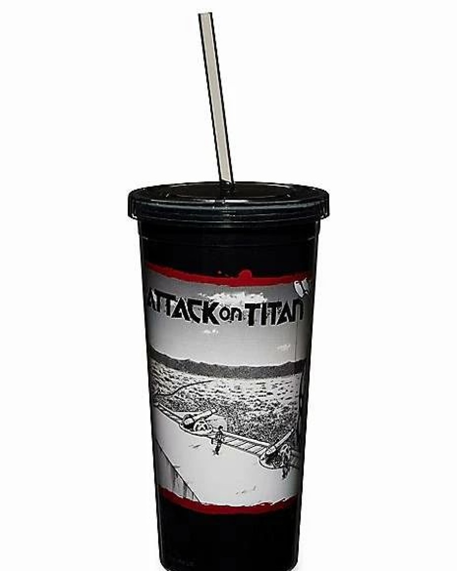 Anime * Discount Attack On Titan Colossal Cup With Straw 20 Oz.