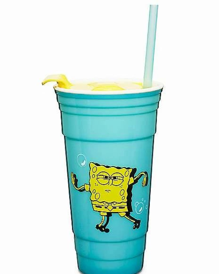 Television * Promo Spongebob Dance Cup With Straw 32 Oz. Blue