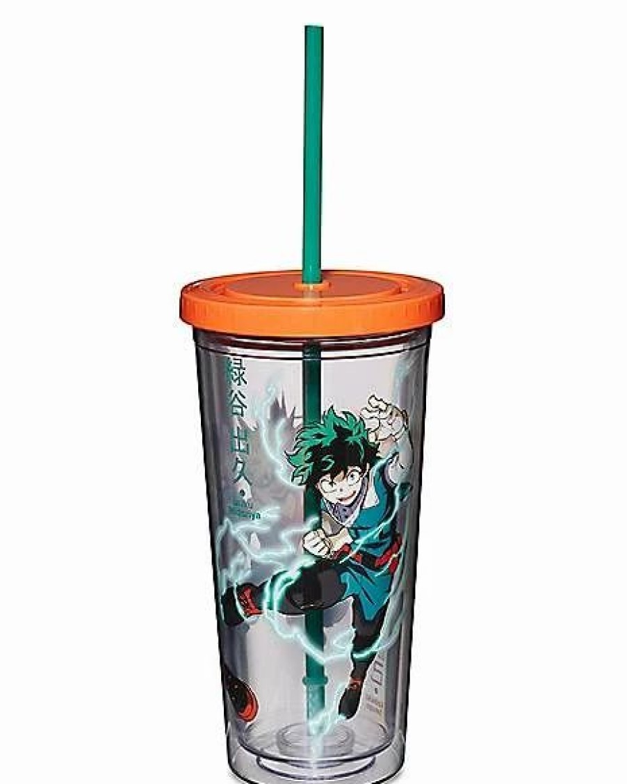 Anime * Best Deal Action Pose Cup With Straw 20 Oz. My Hero Academinia White