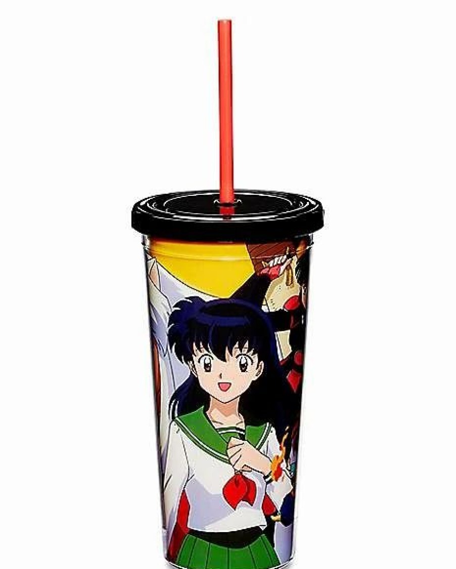 Plastic Drinkware * Buy Inuyasha Cup With Straw 20 Oz. Multi-Color