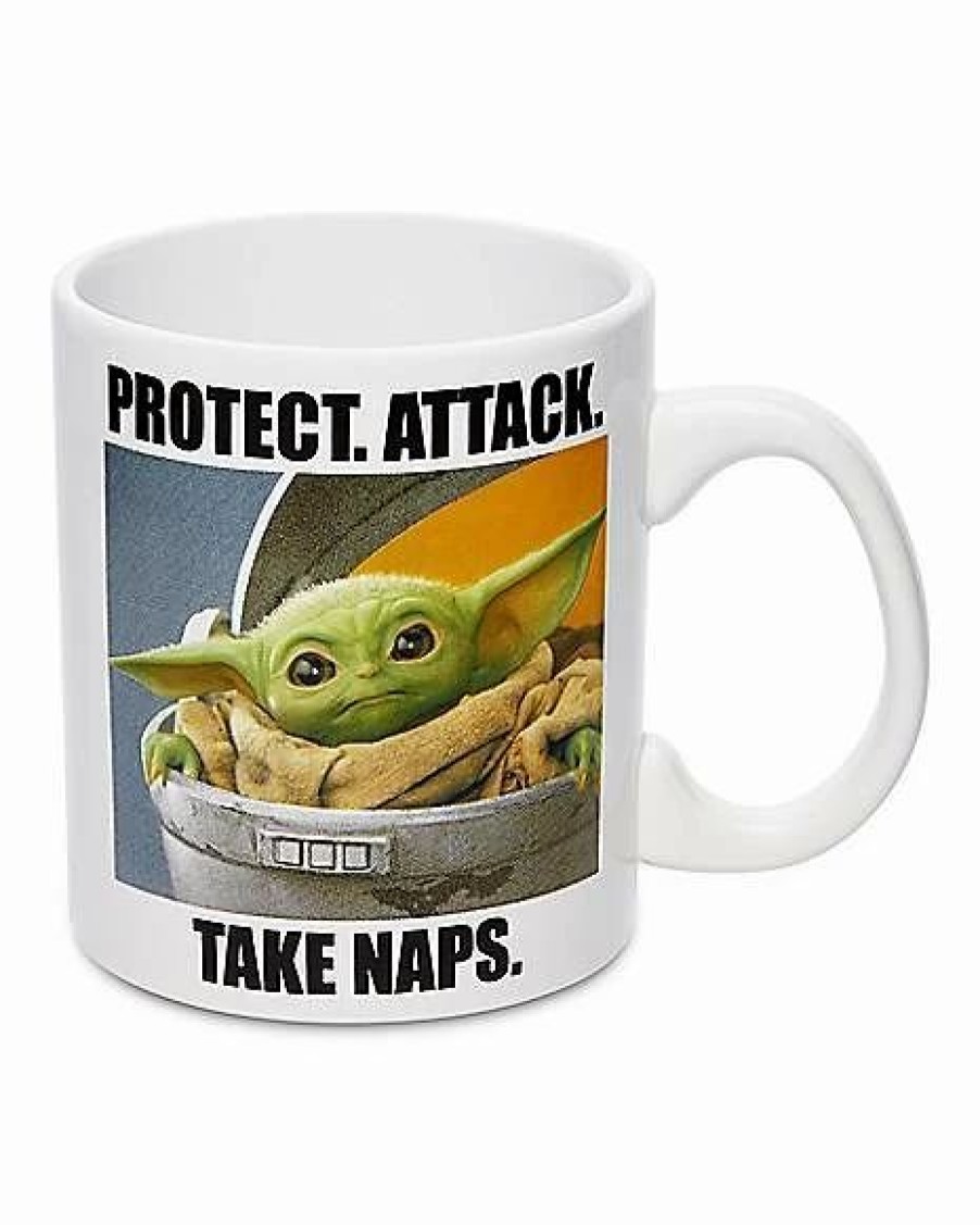 Movies * Flash Sale The Child Grogu Take Naps Coffee Mug 20 Oz. The Mandalorian Silver