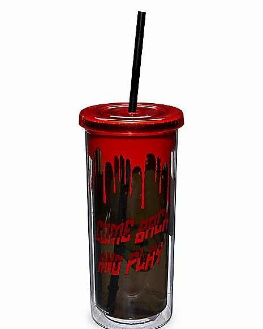 Halloween * Best Pirce Come Back And Play Pennywise Cup With Straw 20 Oz. It Black