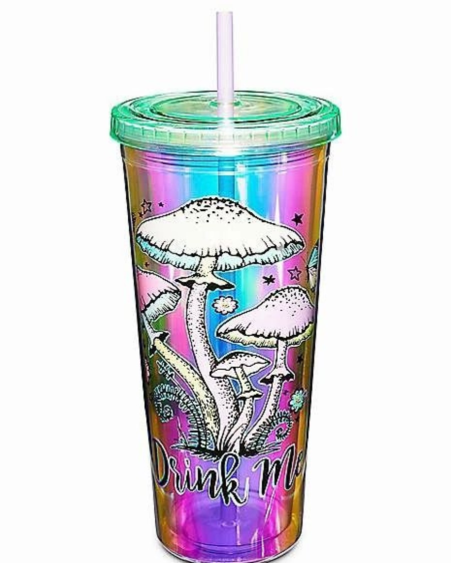 Christmas * Deals Drink Me Mushroom Cup With Straw 20 Oz.