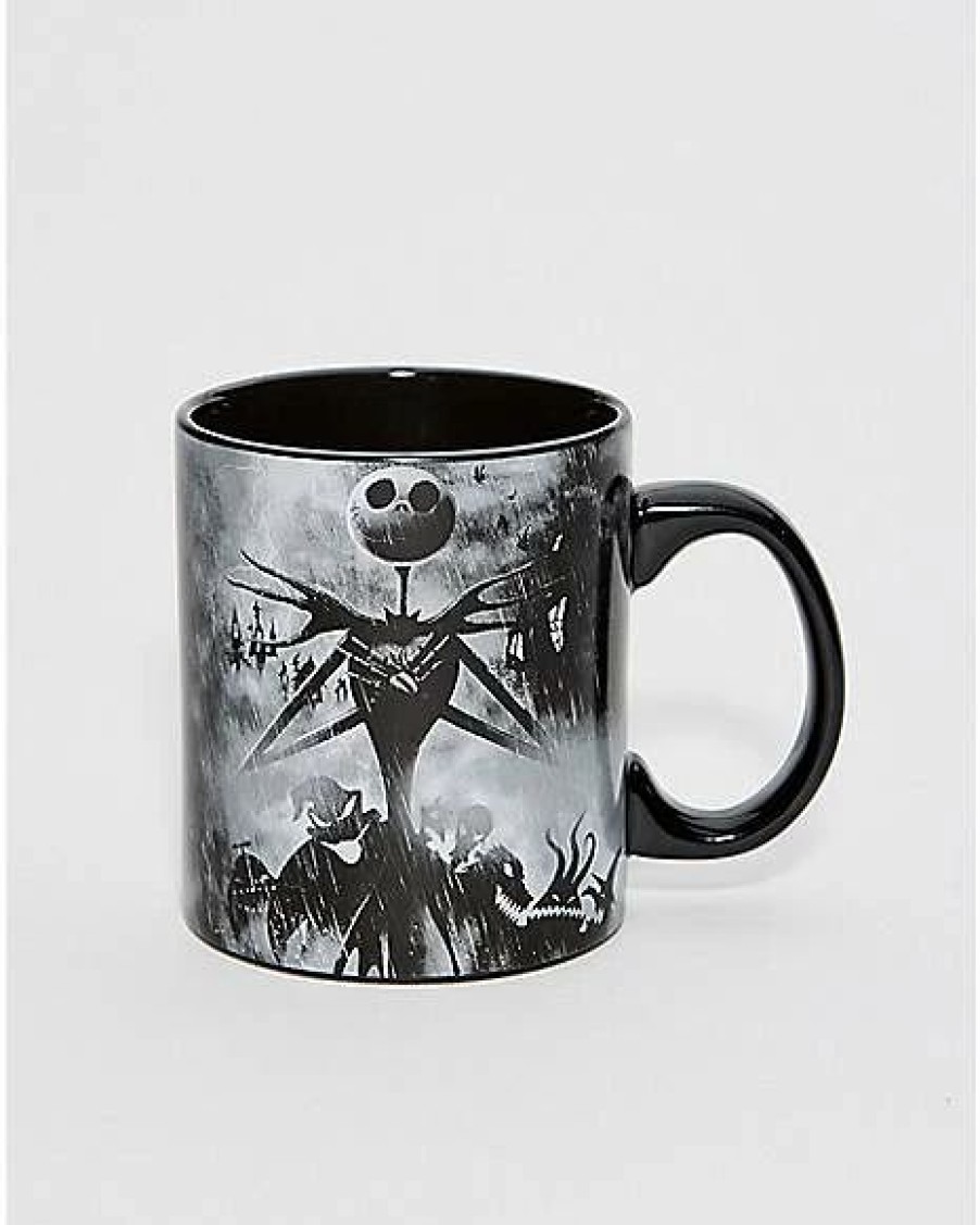 Halloween * Cheap Storm Scene Jack Nightmare Before Christmas Coffee Mug Black