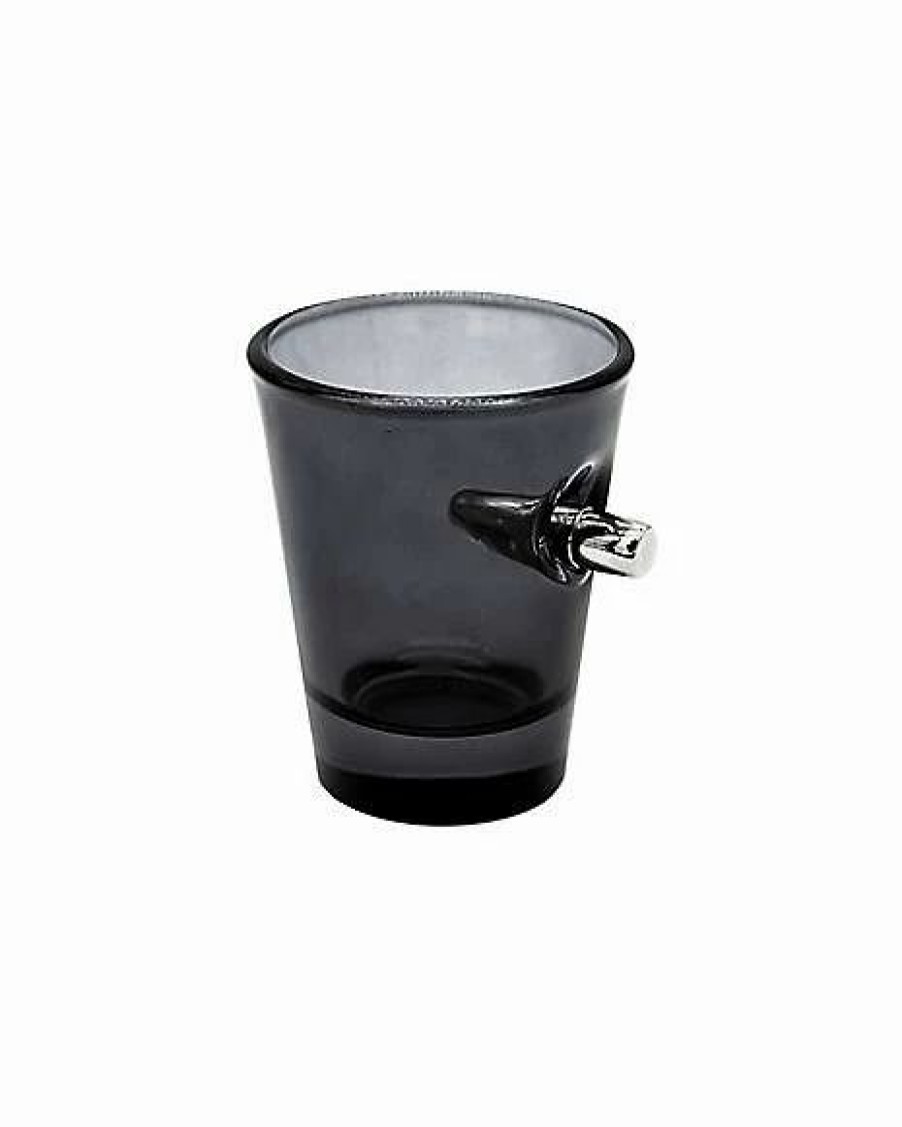 Shooters & Shot Glasses * Wholesale Silver Bullet Shot Glass 1.5 Oz. Black And Silver