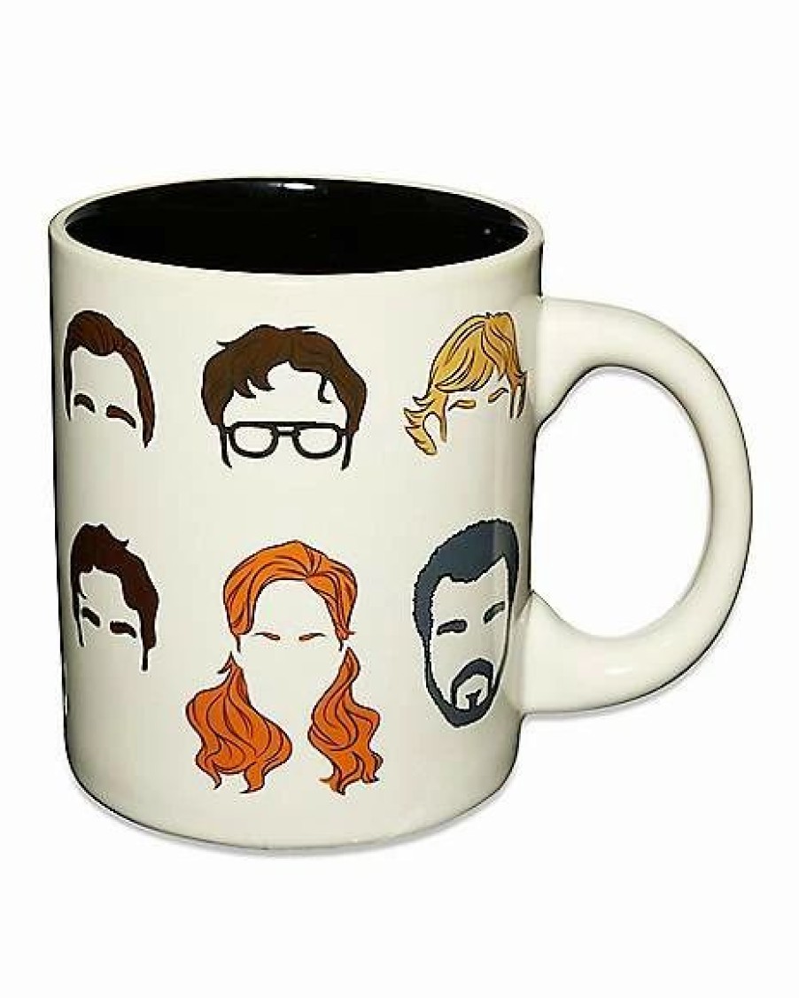 Television * Outlet The Office Character Heads Coffee Mug 20 Oz. White