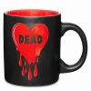 Christmas * Top 10 Dead Drippy Heart Coffee Mug 20 Oz. Black