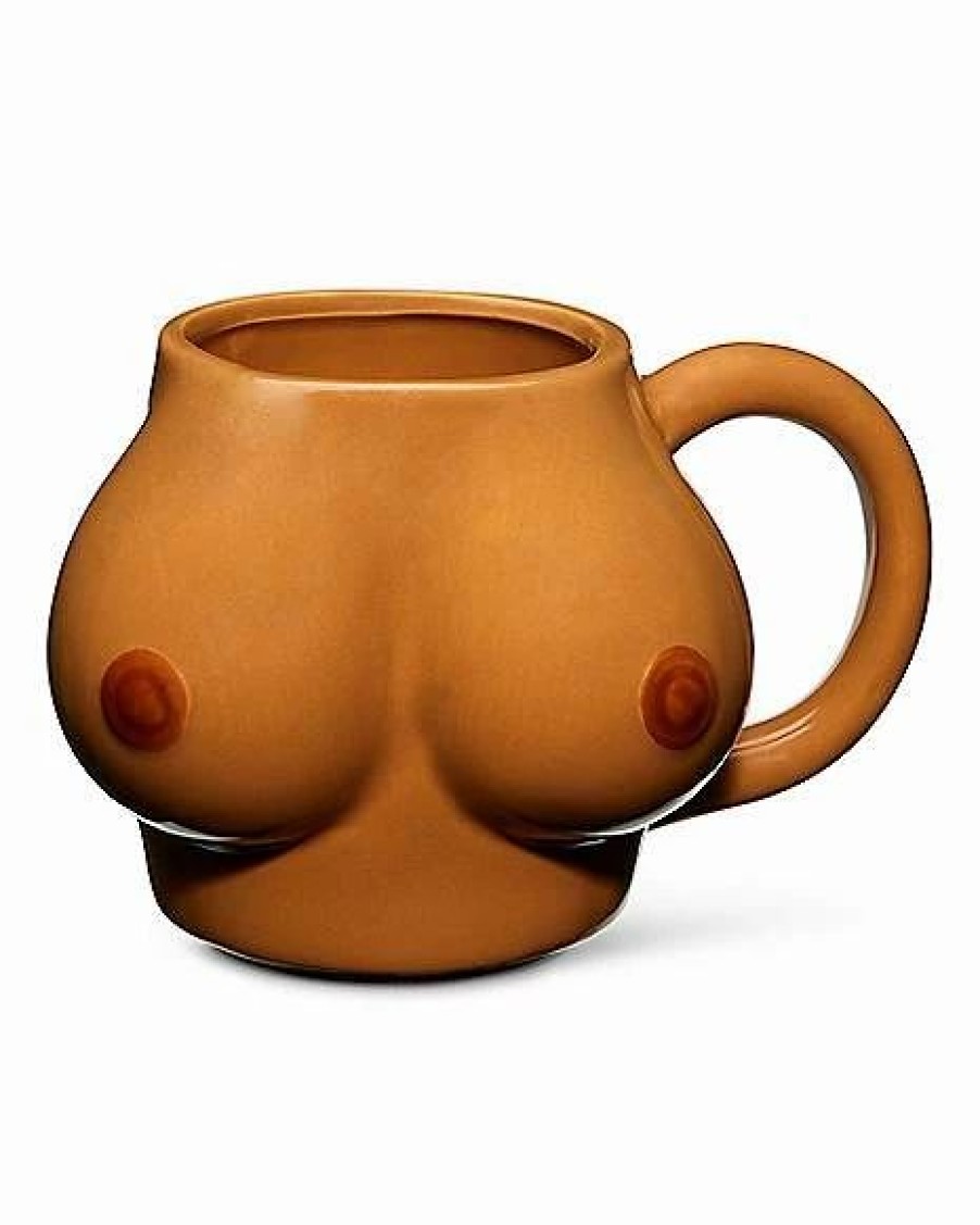 Christmas * Best Sale Boobies Molded Mug 35 Oz. Tan