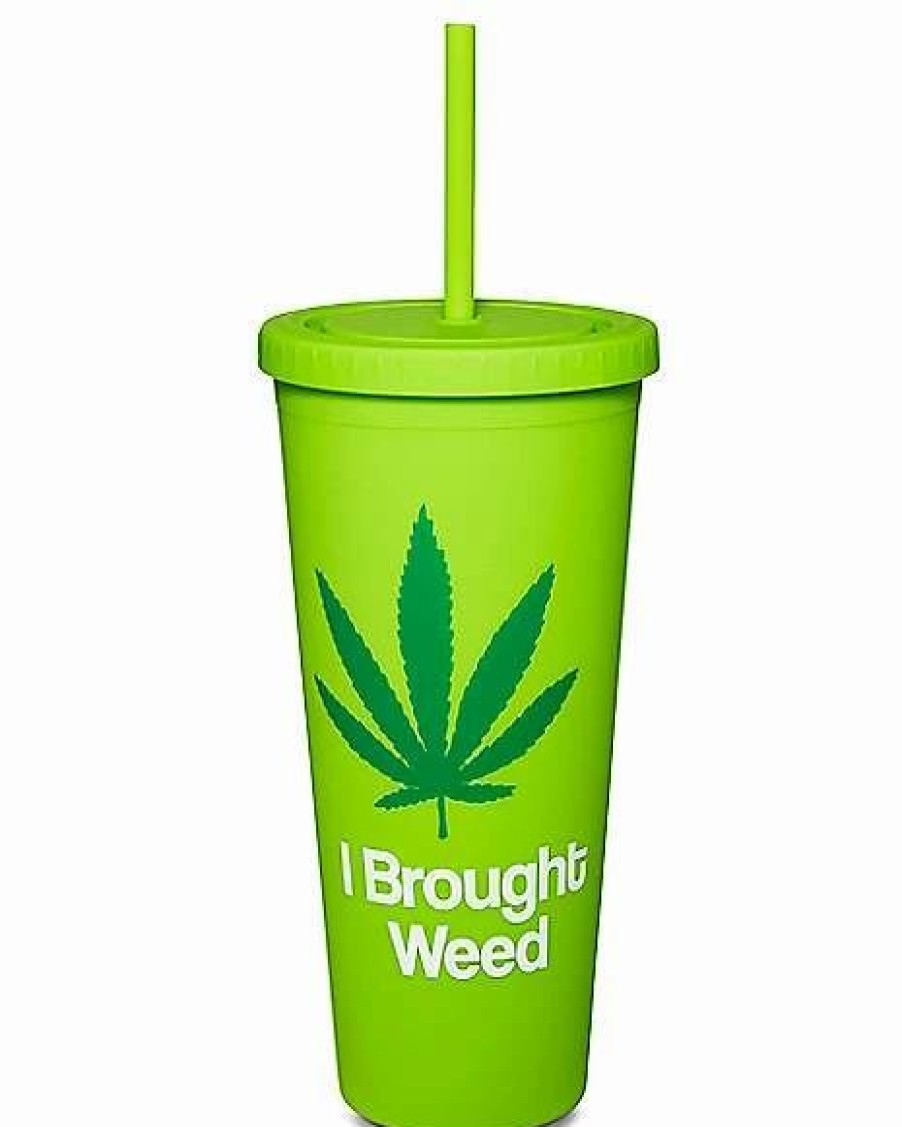 Plastic Drinkware * Top 10 Brought Weed Cup With Straw 24 Oz. Green