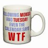 Christmas * Outlet Calendar Says Wtf Coffee Mug 20 Oz. White