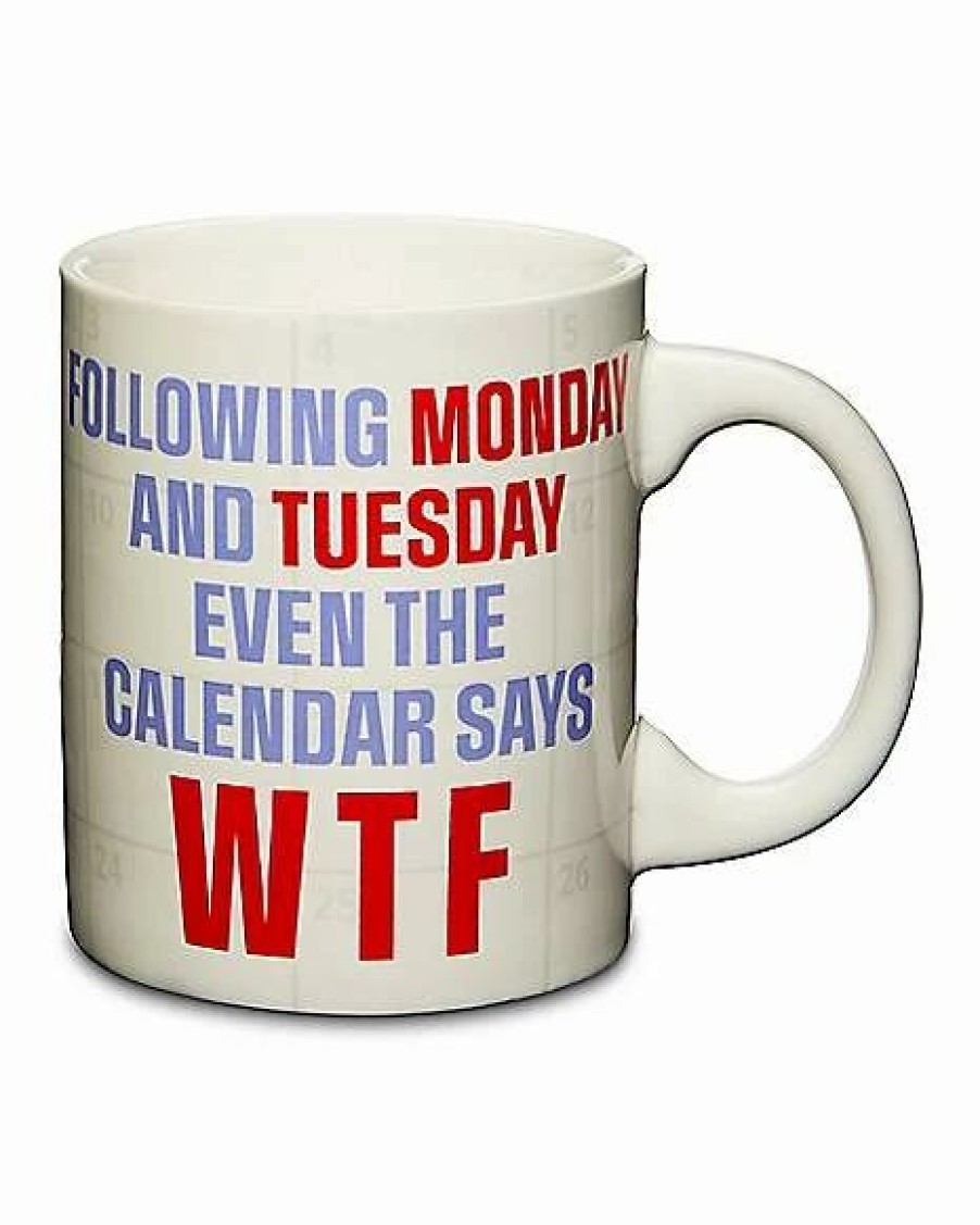 Christmas * Outlet Calendar Says Wtf Coffee Mug 20 Oz. White