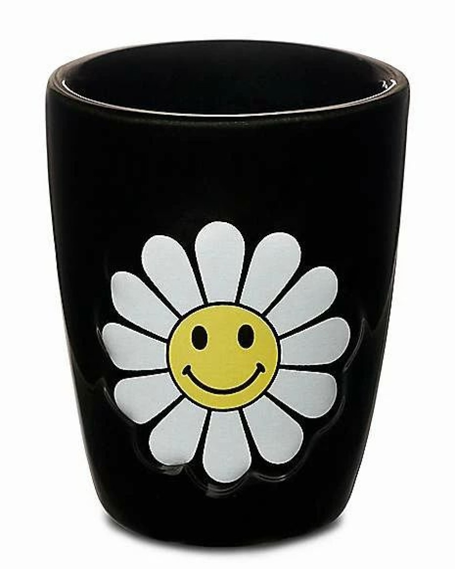 Shooters & Shot Glasses * Coupon Smiling Daisy Shot Glass 2 Oz. Black