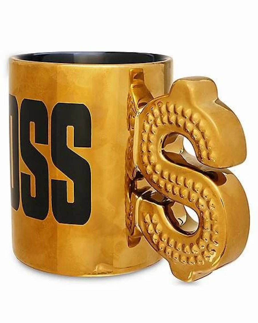 Coffee Mugs * Best Deal Boss Dollar Sign Handle Coffee Mug 20 Oz. Gold