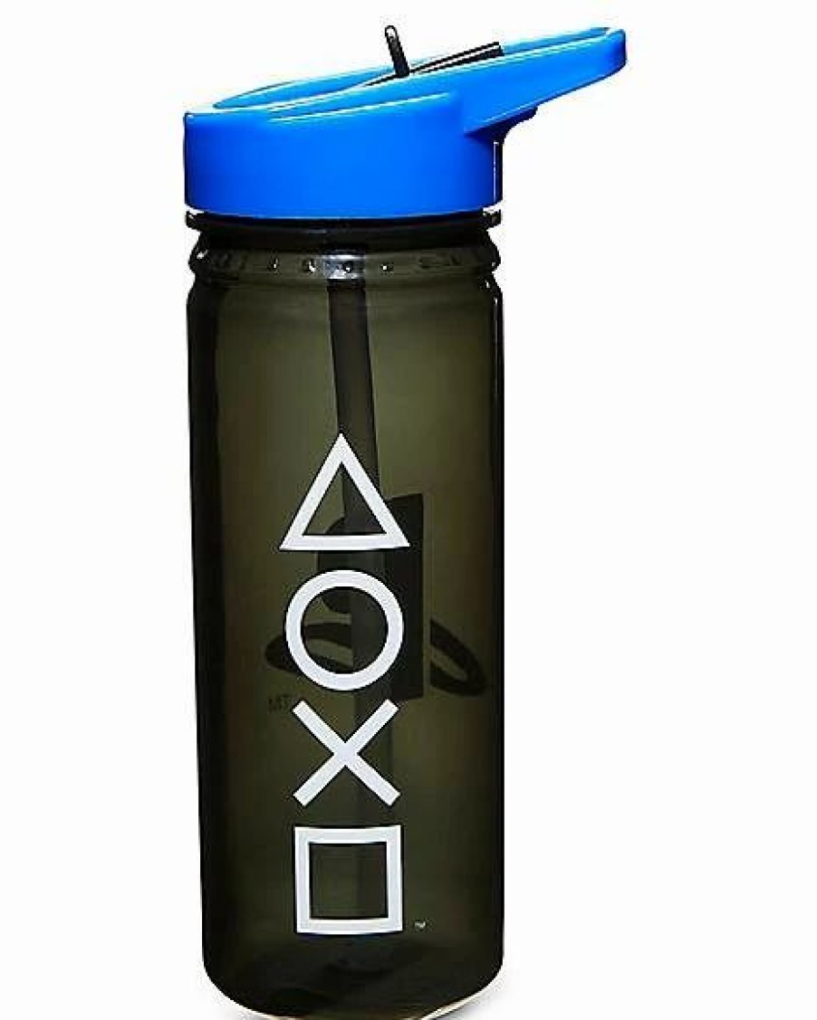 Plastic Drinkware * Cheap Playstation Water Bottle 16 Oz. Black